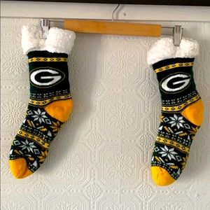 Green Bay Packers Fuzzy Socks